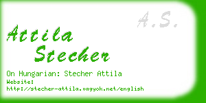 attila stecher business card